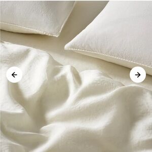 Brooklinen washed linen fitted sheet & pillow cases